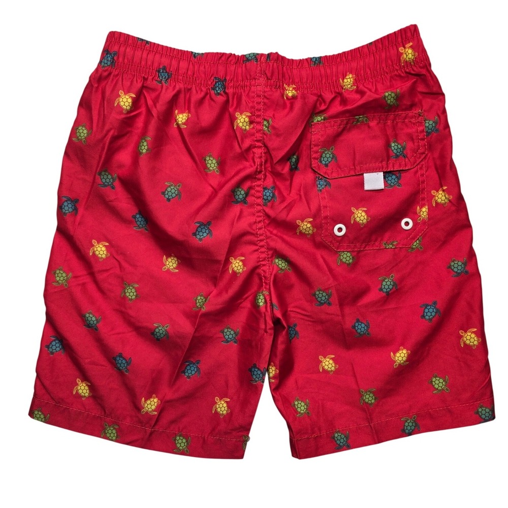 Beautiful Giant Boys Sea Turtle Swim Trunks Red Fast Dry Beach Shorts Size 10/12 - Picture 2 of 5